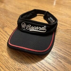 Adult Bacardi Black Red Visor